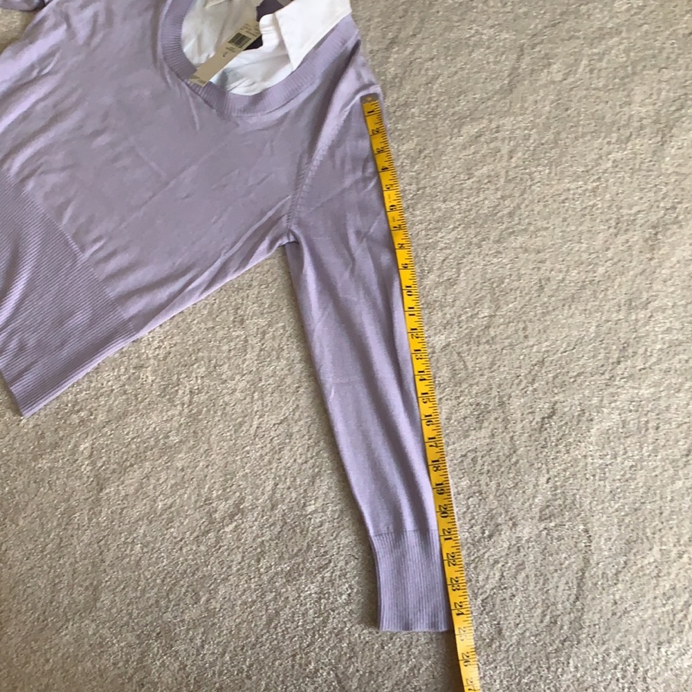 Carolyn Taylor button up/sweater layered look top - Picture 6 of 8